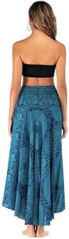 Daysskk Sommerrock Damen Lang Strandkleid Damen Bohemian Maxirock Damen Sommer Blumen Muster Einheit