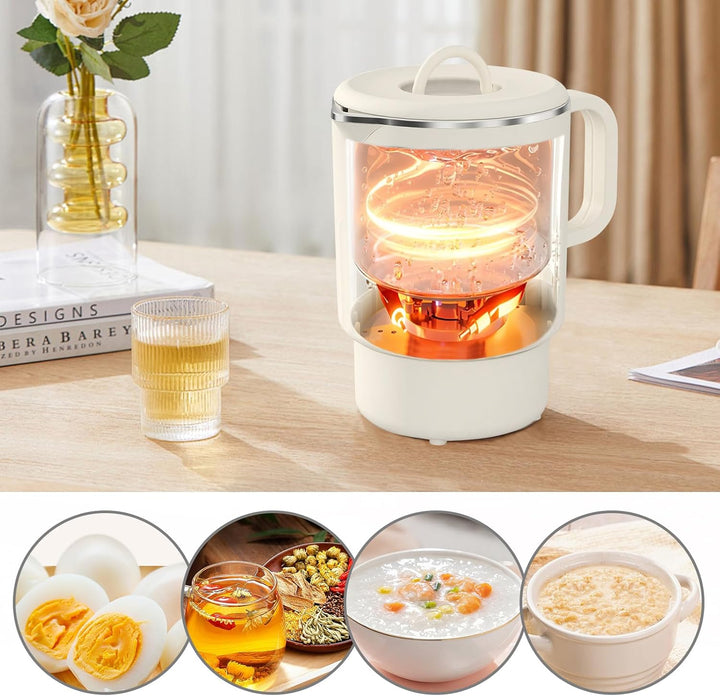 Faltbarer Wasserkocher 1L: 600W Edelstahl Reise Wasserkocher Camping, BPA-freier Elektrischer Wasser