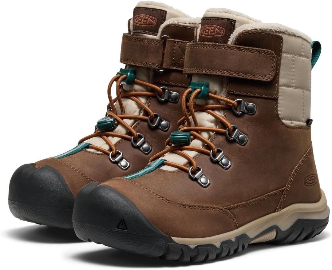 KEEN Unisex Kinder Kanibou WaterproofSchneestiefel 24 EU Dark Earth Roasted Pecan, 24 EU Dark Earth