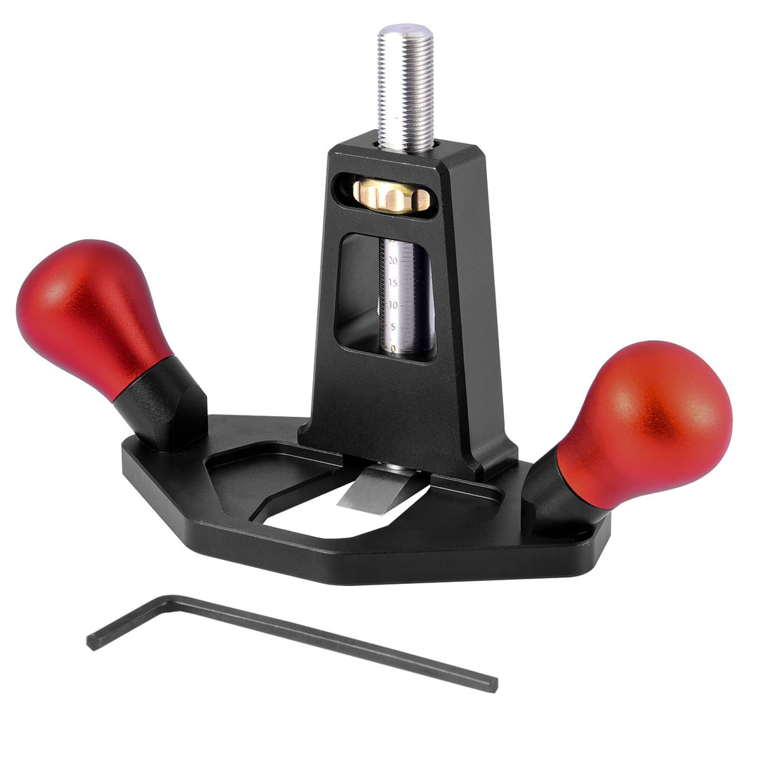 PEESHON Handfräshobel, Grundhobel Einhandhobel mit Verstellbar Nuttiefe 0-25cm Handhobe Router Flugz
