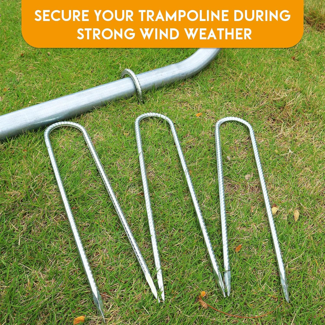 Trampolinpfähle Anker Hochwind-Strapazierfähiges Trampolinanker-Set U-Typ, scharfe Enden, Sicherheit