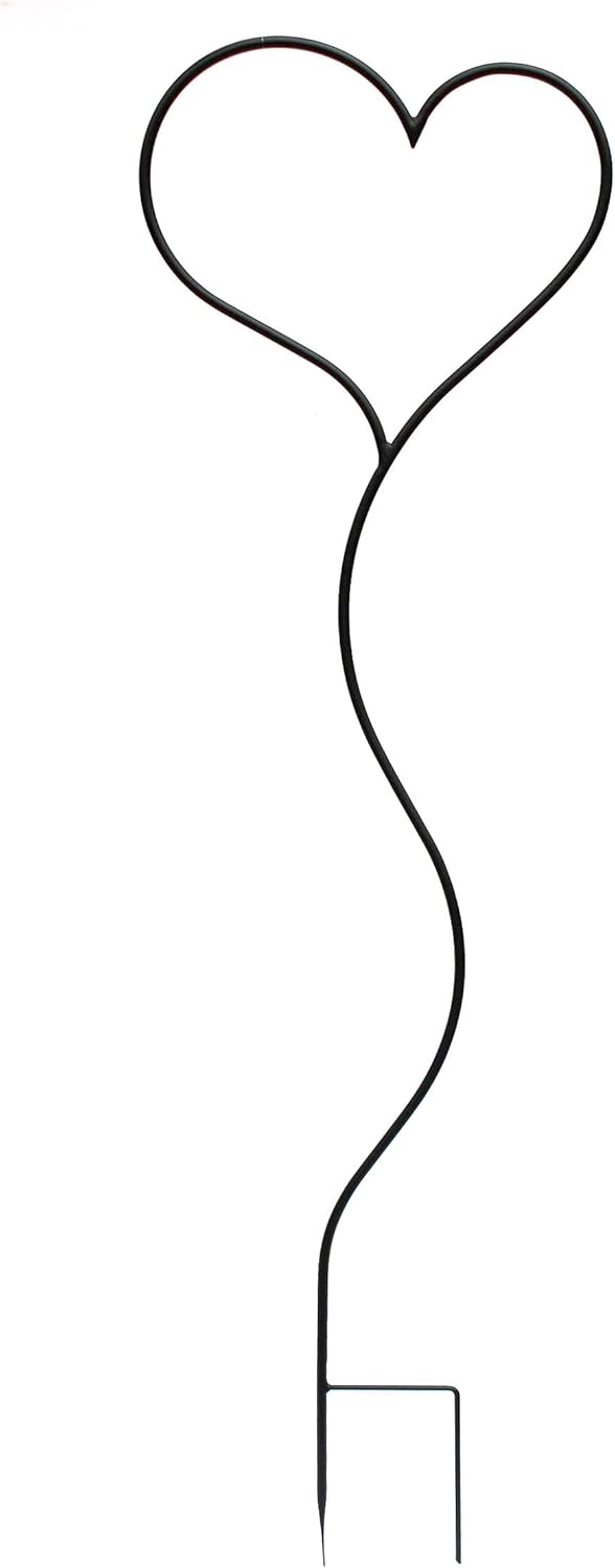 DanDiBo Rankhilfe Herz Kletterhilfe aus Metall 147 cm Bodenstecker Stecker Rankgitter