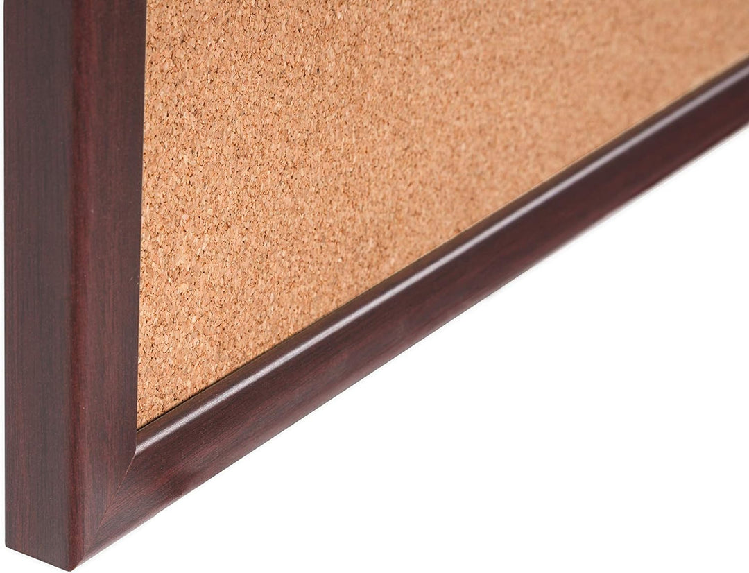 Bi-Office Earth - Korktafel mit Executive MDF Rahmen, Kirschen, Umweltfreundliche Pinnwand mit Natur