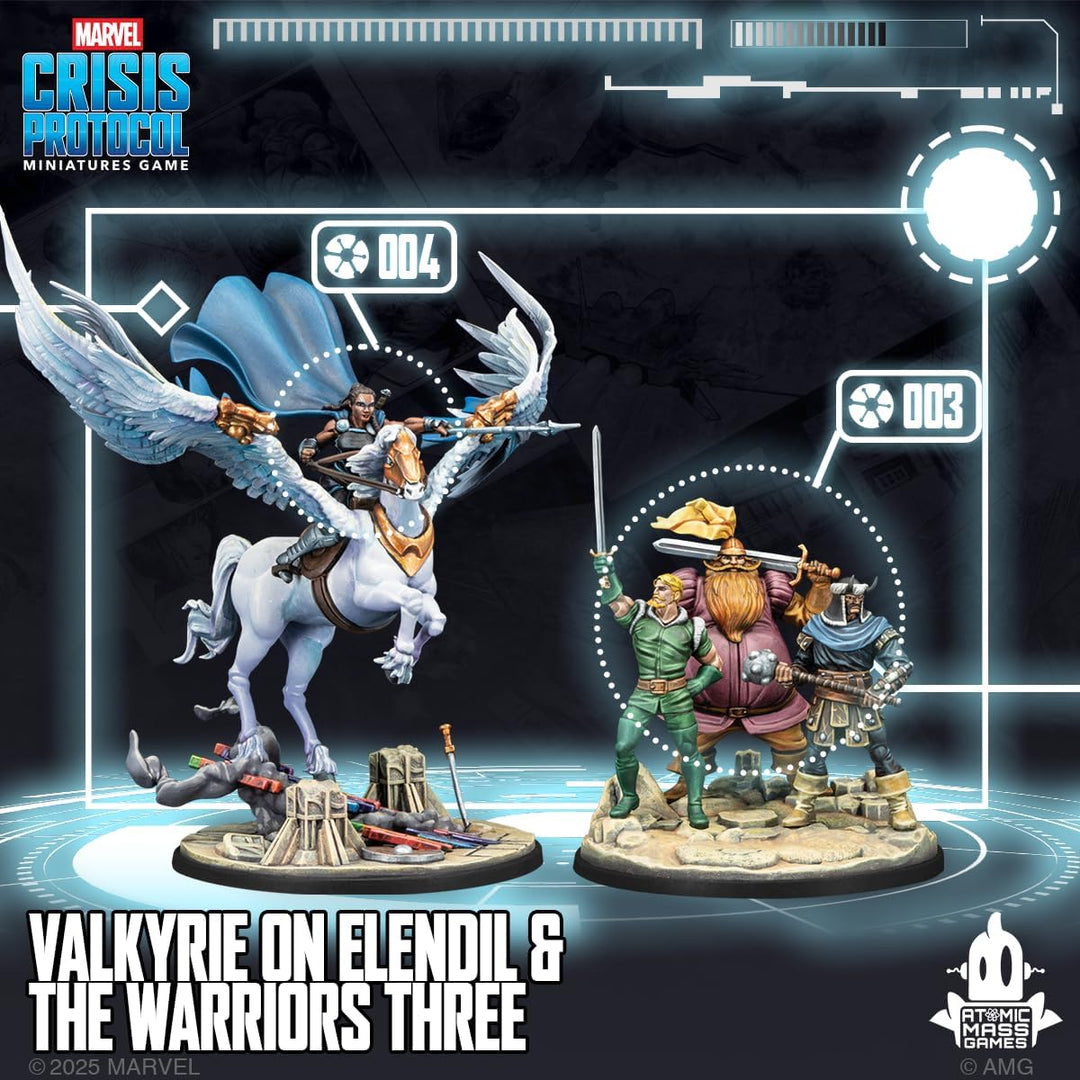 Asmodee, Marvel: Crisis Protocol –Valkyrie and Elendil & Warriors Three, Character Pack, EN-Version,