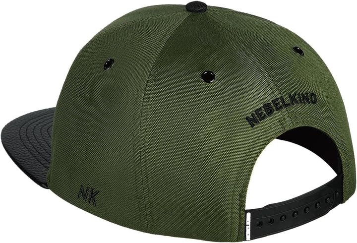 Nebelkind Snapback Cap Schwarz Grün Barbed Wire Stacheldraht Grössenverstellbar Unisex One Size
