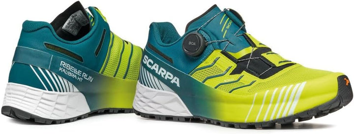 Scarpa Herren Ribelle Run Kalibra HT Schuhe Trailrunningschuhe 40 EU Lime Green Deep Lagoon, 40 EU L
