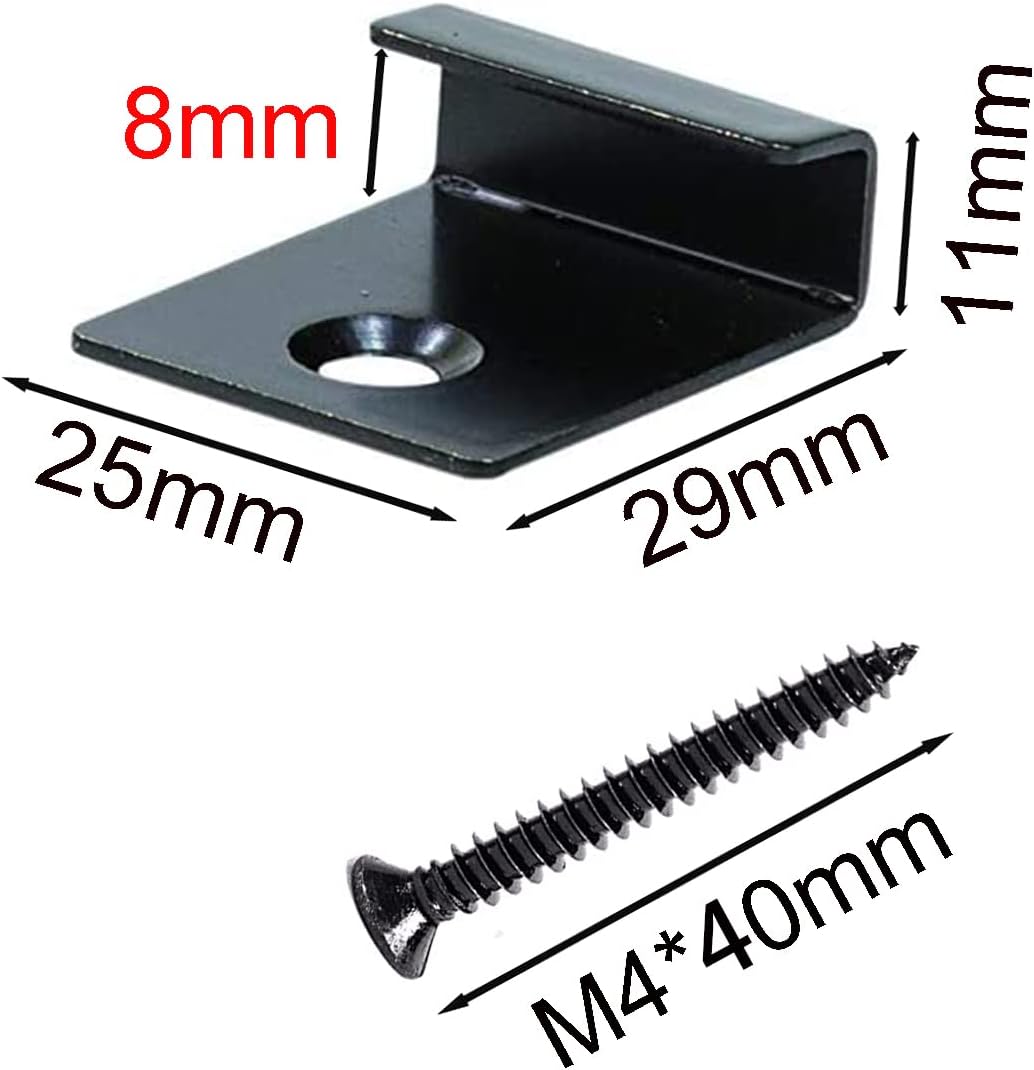 YOUTU® 30 Stück WPC Befestigungsclips Anfang/Endklammer, 8mm Versteckte Starter Befestigung Board Cl