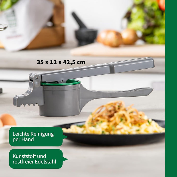FACKELMANN Chefkoch Spätzlepresse für Kartoffeln, Spätzle, Spaghettieis & Co – Presse mit 3 Lochsche