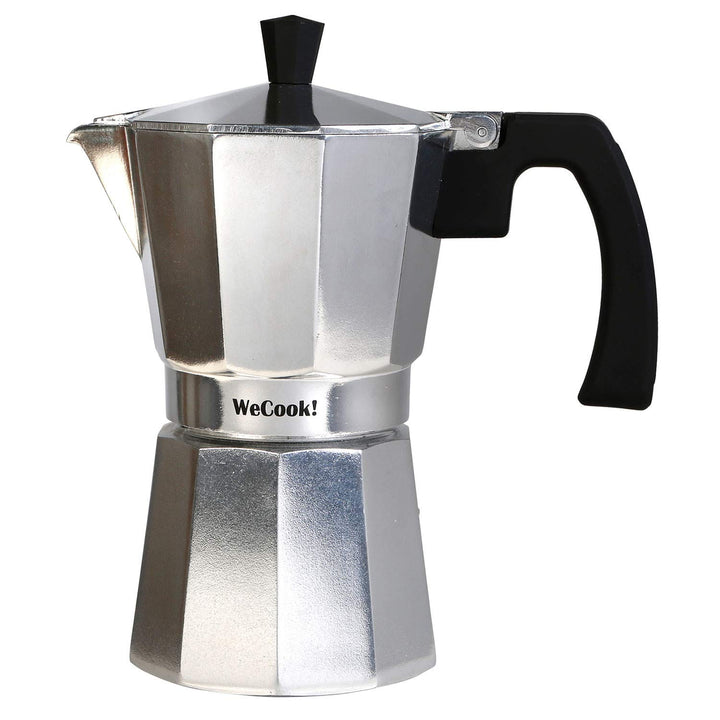 WECOOK! Paola – Espressokocher Aluminium 3 Tassen | Geeignet für Gas-, Elektro- und Glaskeramikherde