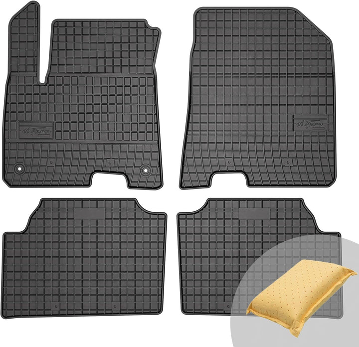 FROGUM EL Toro Gummimatten Ganzjähriges-Set von Autofussmatte Auto Fussmatten für Kia NIRO EV I 2018