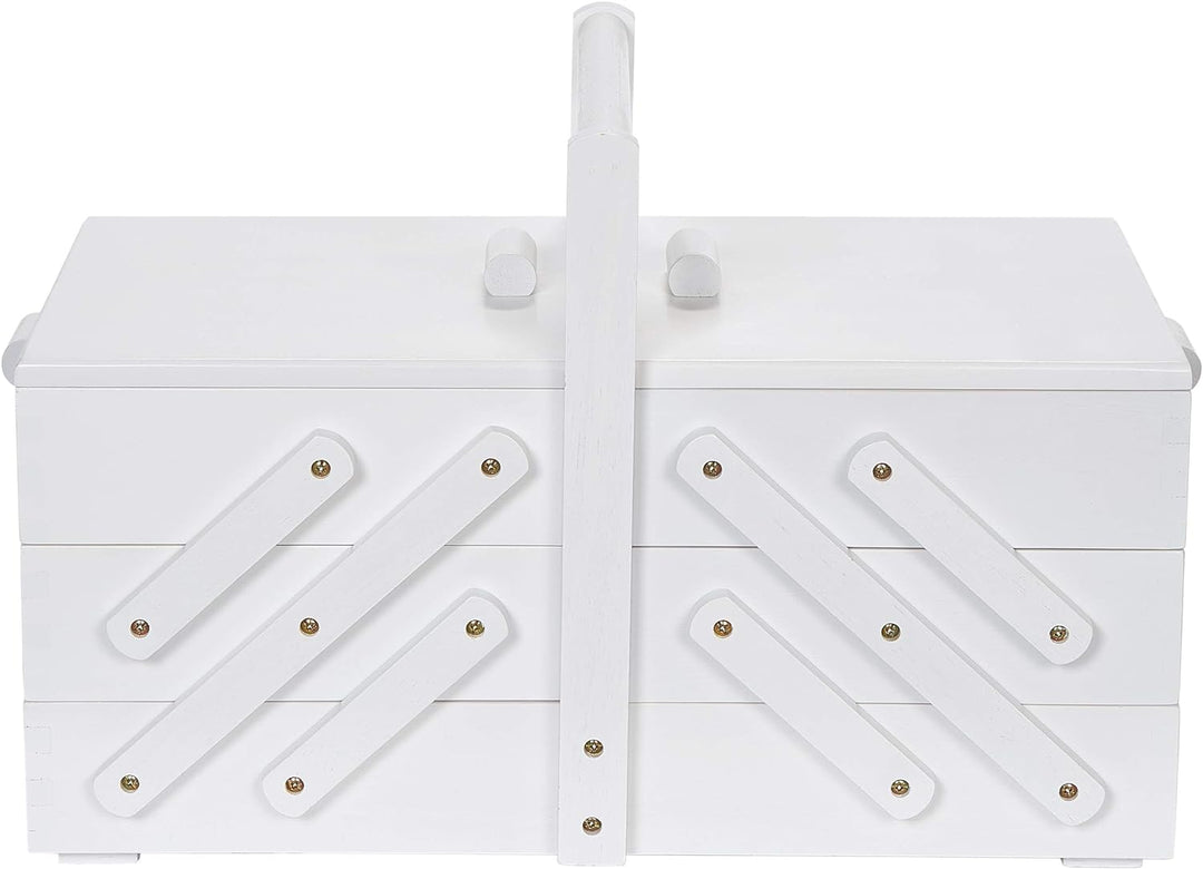 Prym 612581 Nähkasten/Nähkästchen Holz L, weiss