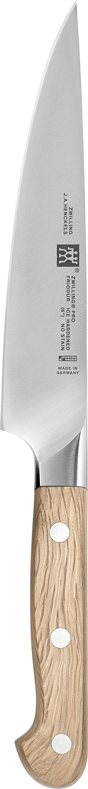 Zwilling Pro Wood Fleischmesser, 16 cm, Rostfreier Spezialstahl, Steineichengriff, Natur