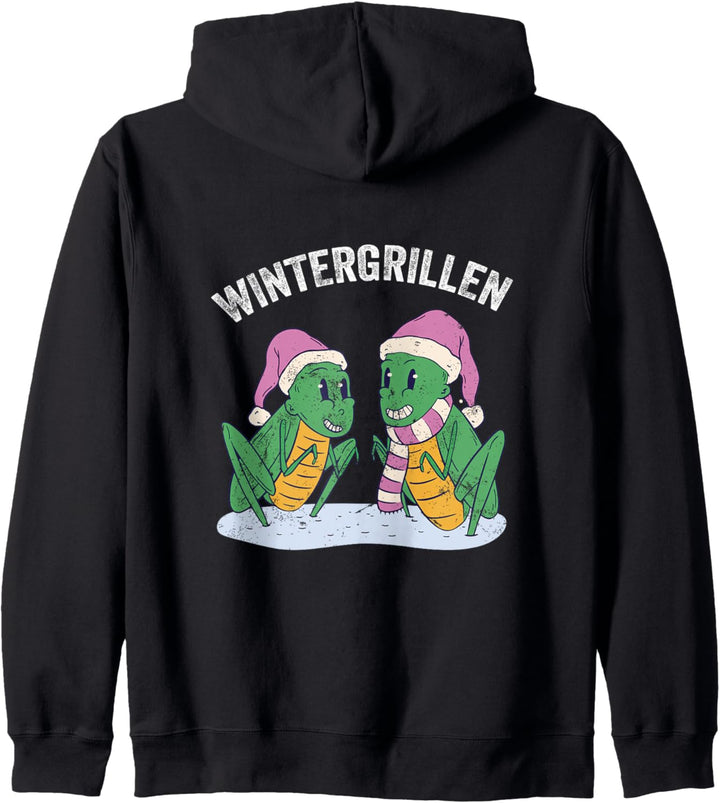 Wintergrillen Weihnachtsgrillen Kapuzenjacke