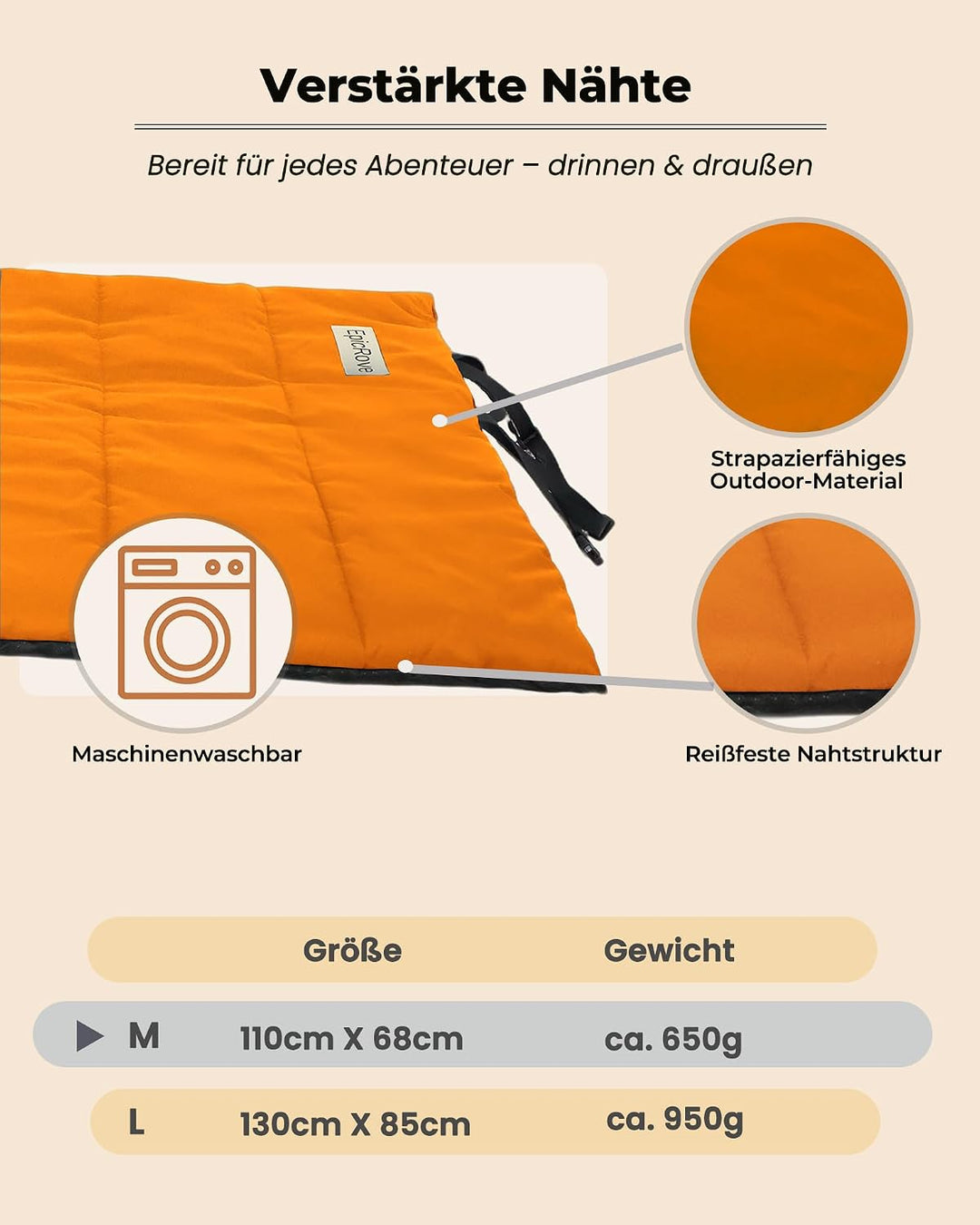 Hundedecke für unterwegs wasserdicht – rutschfeste Hundematte 110×68cm, waschbar Hundebett – Outdoor