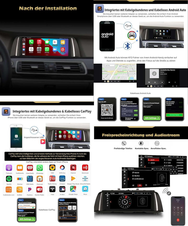 Erisin 10.25 Zoll 4GB+64GB Android 12 Autoradio Bluetooth GPS Navigation für BMW 5er F10/F11 2013-20