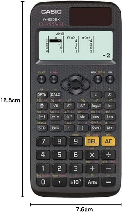 Casio FX-85DE X ClassWiz technisch-wissenschaftlicher Rechner + WYNGS Schutztasche von CALCUSO + erw