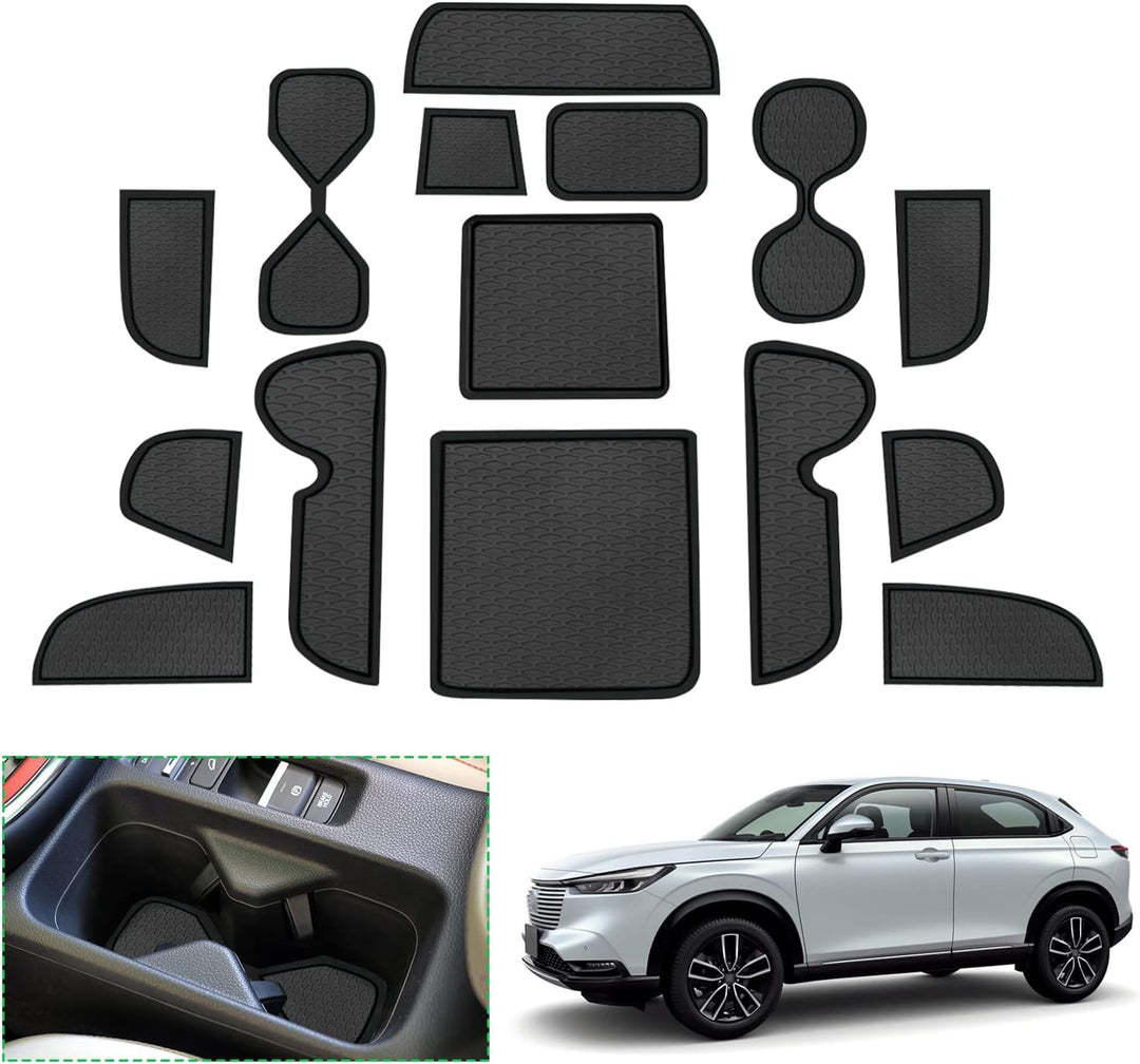 GAFAT Kompatibel mit Honda HR-V 2022 2023 Antirutschmatten, HRV 2022 Gummimatten, Mittelkonsole Getr
