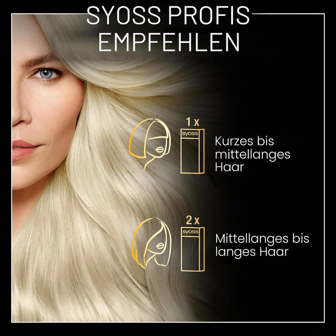 Syoss Oleo Intense Permanente Intensive Ölfarbe, 7,58 Cool Beige Blond, 3er Pack