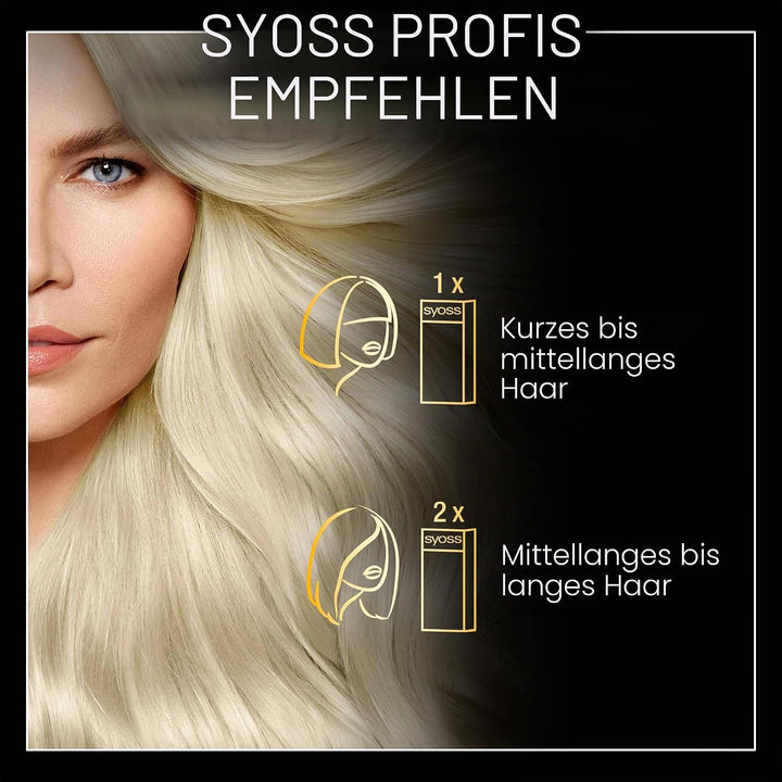 Syoss Oleo Intense Permanente Intensive Ölfarbe, 7,58 Cool Beige Blond, 3er Pack