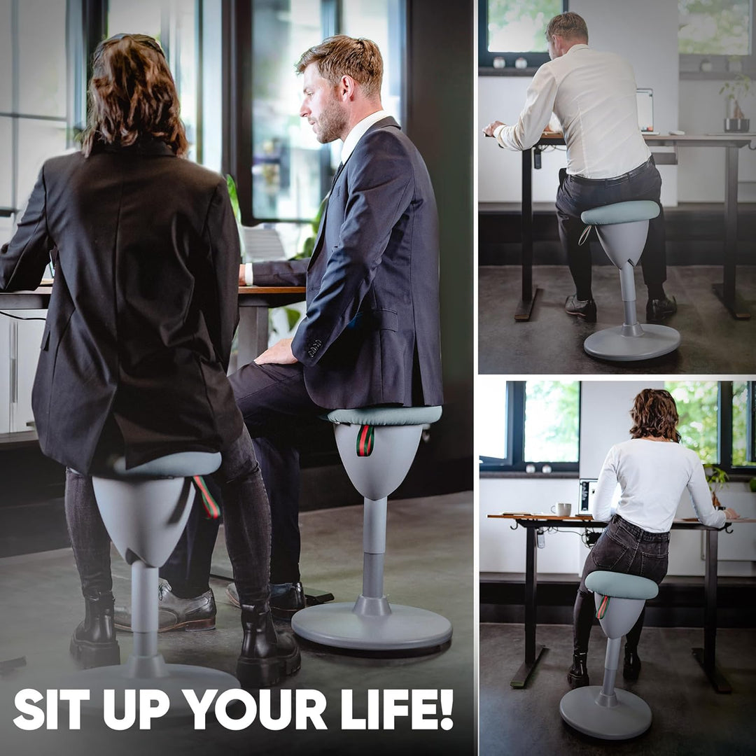 SteinLife Cone Bürohocker Ergonomisch [TESTSIEGER] Sitzhocker Höhenverstellbar [48-68cm] Ergonomisch