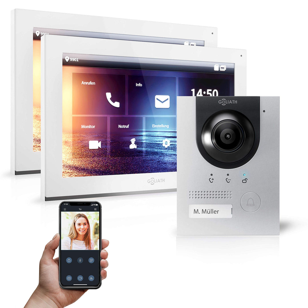 Goliath Hybrid | IP | Full-HD Video Türsprechanlage | App | 1-Fam | 2 x Full-Touchscreen 25,4 cm (10