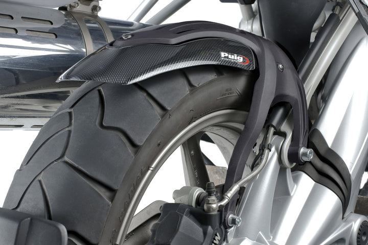 Puig 5055C Hinterradabdeckung mit Aluminium Bracket, Carbon Look, Medium Kohlenstoff, Kohlenstoff