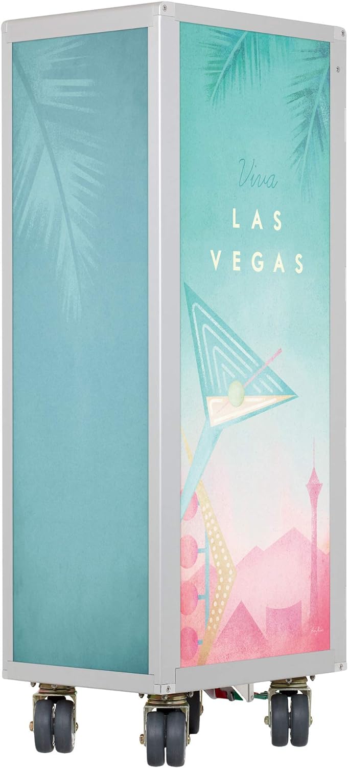 VanDeBord Airline Trolley Henry Rivers Edition Neu (Viva Las Vegas, Glastür) Viva Las Vegas Glastür,