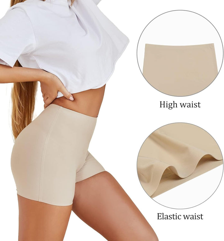 SHARICCA Boxershorts Damen Nahtlos Shorts Radlerhose Unterhose Hotpants Kurze Hose Hohe Taille Boxer