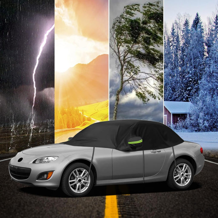 Autoabdeckung Wasserdicht Ersatz für Mazda MX-5 Miata MK3 NC 2005-2015, Sonnenfest Hälfte Autoabdeck