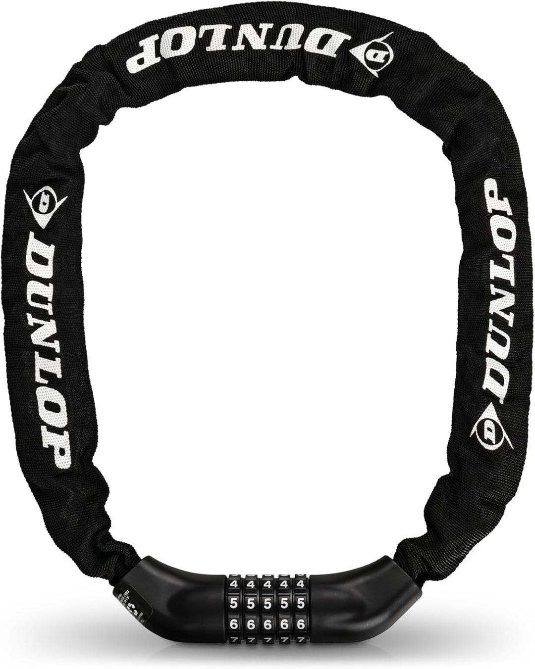 DUNLOP Fahrradschloss Zahlenschloss - Hohe Sicherheit - 100 cm -Sicherheitslevel-6 Schloss mit 5er Z