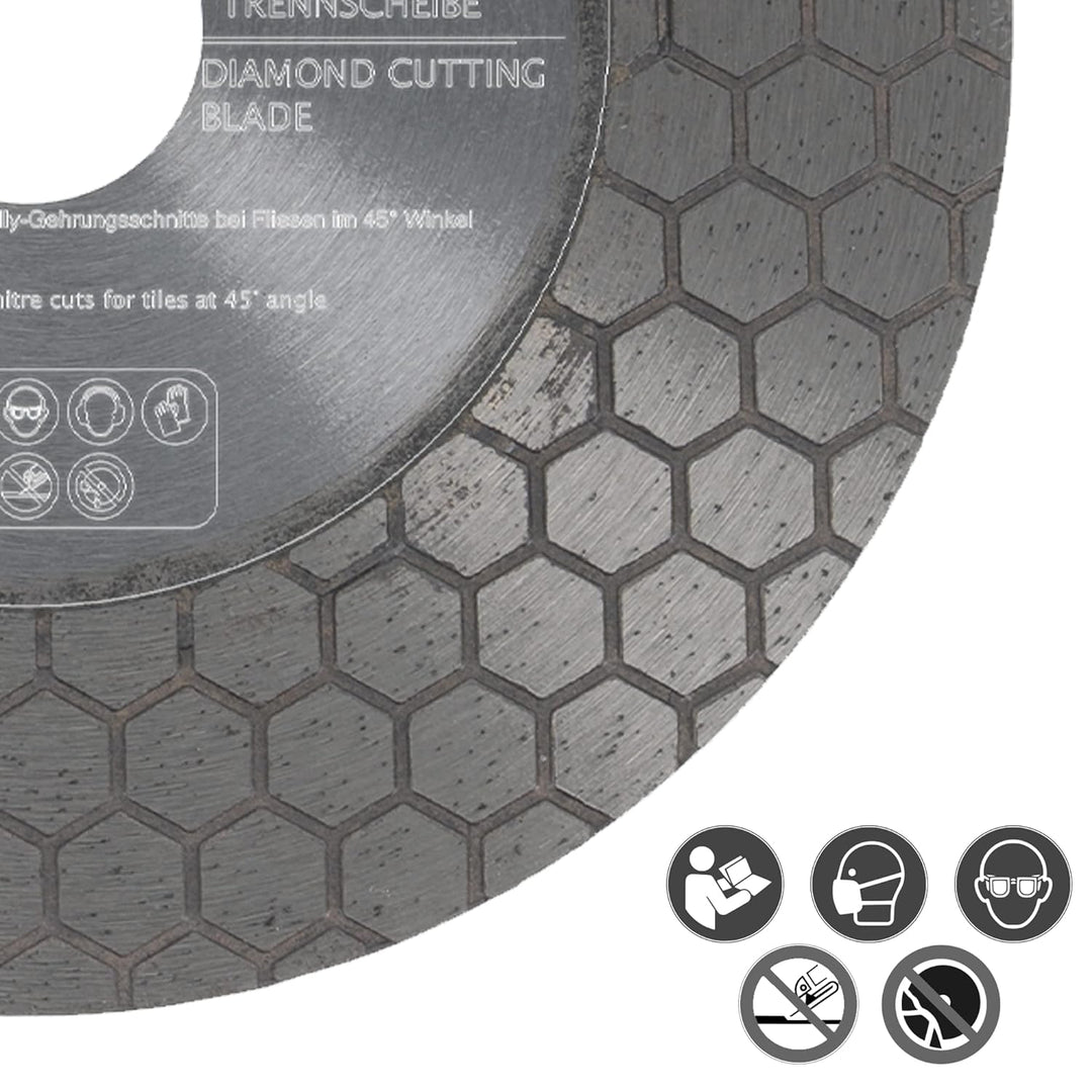 PRODIAMANT Jolly Diamanttrennscheibe 125mm für Fliese und Feinsteinzeug zum Fasen, 45 Grad Schneiden