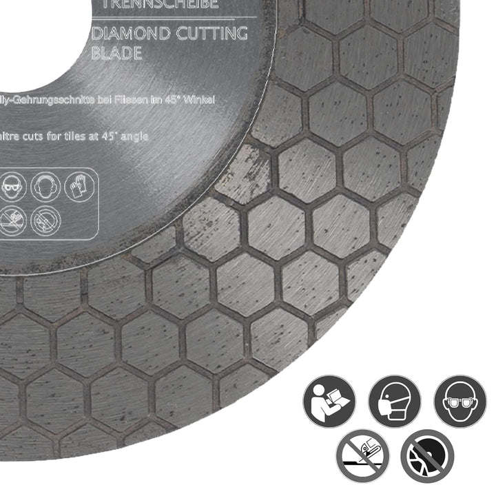 PRODIAMANT Jolly Diamanttrennscheibe 125mm für Fliese und Feinsteinzeug zum Fasen, 45 Grad Schneiden