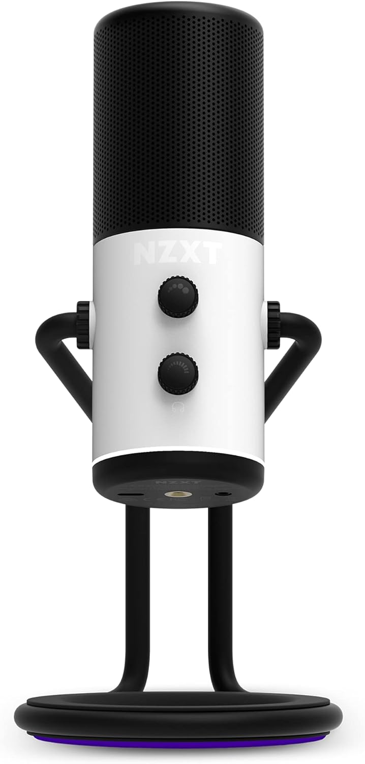 NZXT Capsule – AP-WUMIC-W1 – USB Streaming Mikrofon – Hohe Audioqualität – Unidirektionale Nierencha