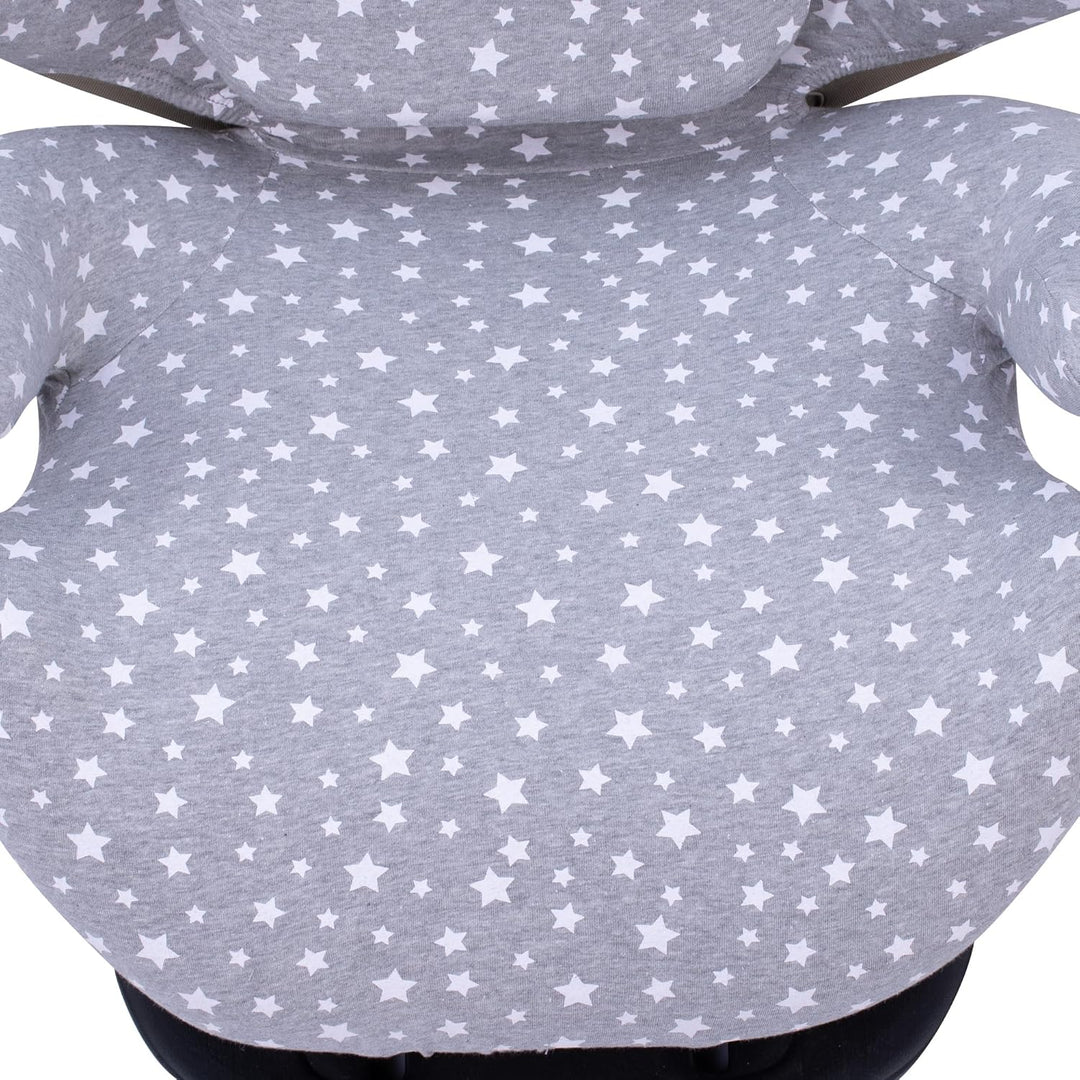 JYOKO Kids Bezug für Autositz Kompatibel mit Cybex Solution M und Pallas B - Fix (White Star), WHITE