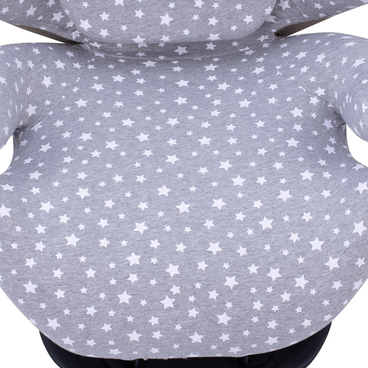 JYOKO Kids Bezug für Autositz Kompatibel mit Cybex Solution M und Pallas B - Fix (White Star), WHITE