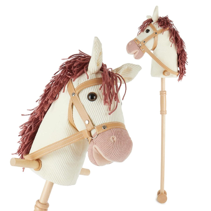 Bieco Steckenpferd Ginger | Hobby Horse | Rollen | Holz Stab | Stock Pferde Schöne für Kinder Stockp