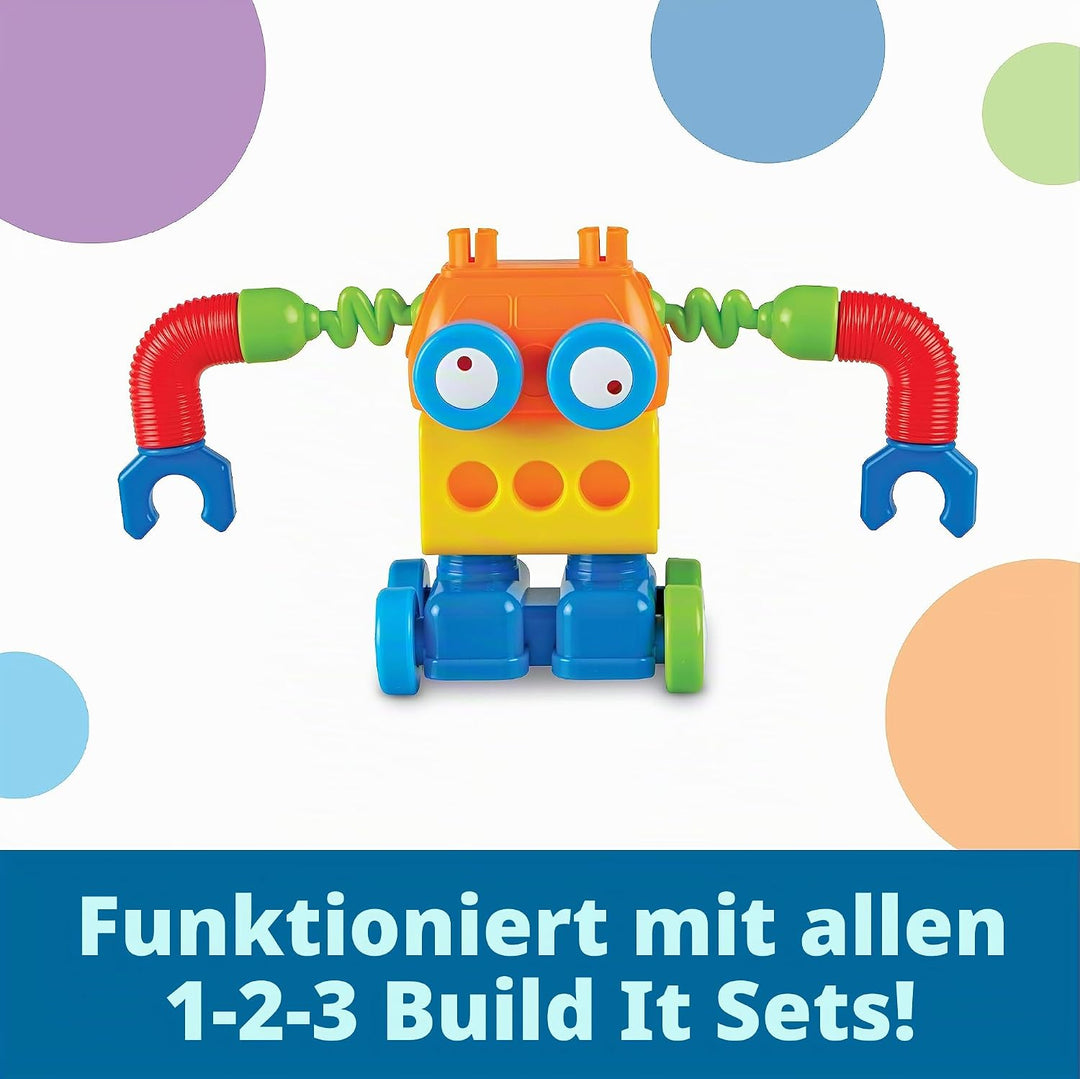 Learning Resources 1-2-3 Mach was draus! Roboterfabrik, Feinmotorik-Spielzeug, Roboter-Bausatz, Ab 2