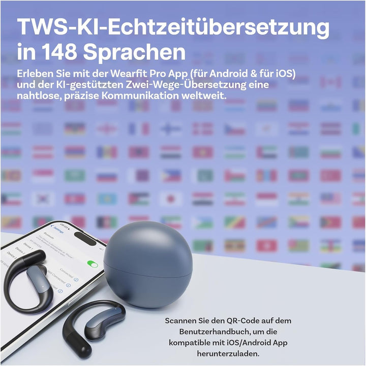 KI Übersetzer Ohrhörer Echtzeit von MMOBIEL – 148 Sprachen mit App (Android & iOS) – Bluetooth 5.4 K