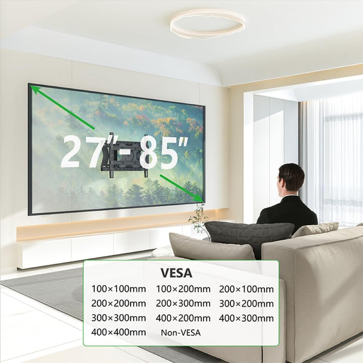 XTRARM TiTon Flex 80 cm, TV Wandhalterung, drehen, rotieren, neigen, TV bis 60kg, VESA max.400x400mm