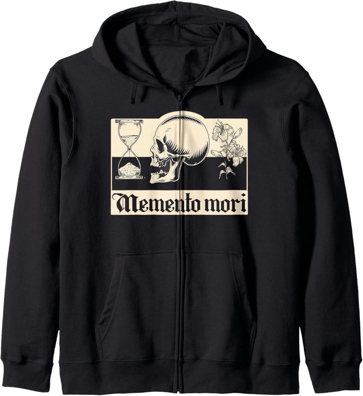 Memento mori lateinische Phrase Stoizismus Philosophie Kapuzenjacke