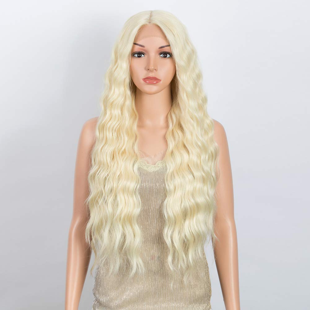 Lace-Front-Perücke, 76,2 cm, Wasserwellen, super lange Perücke, 5 % brasilianisches Echthaar und 95