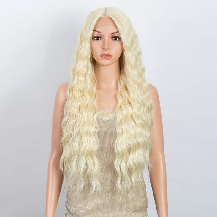 Lace-Front-Perücke, 76,2 cm, Wasserwellen, super lange Perücke, 5 % brasilianisches Echthaar und 95