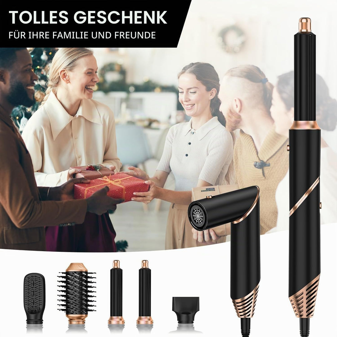 Airstyler 5 in 1 Hairstyler Haarstyler Ionen Föhn Luft Lockenstab Magic Styler Warmluftbürste Föhnbü