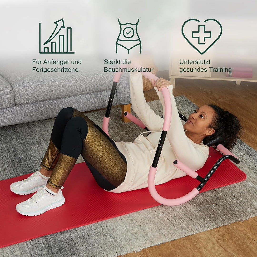 Relaxdays Bauchtrainer, Bauchmuskeltrainer, HxBxT: 68,5 x 69 x 65 cm, effektives Training zuhause, f