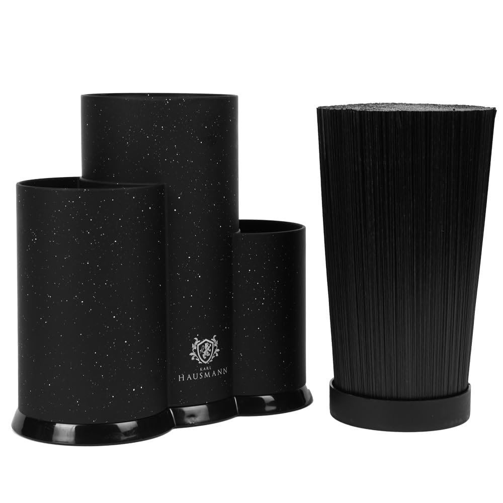 Universeller 3 in 1 Messerblock ohne Messer, Multifunktional Runder Messerblockhalter Aufbewahrung S