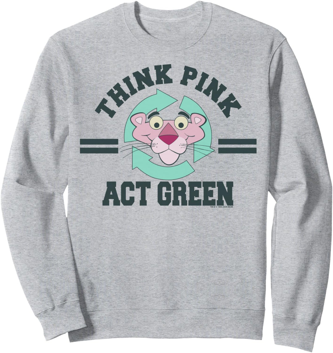 The Pink Panther Think Pink Act Green Logo Sweatshirt
