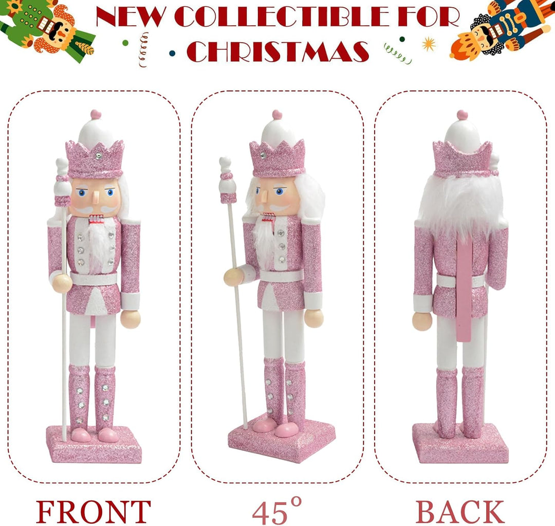 Weihnachten Nussknacker Figur, 30cm Weihnachtsdekoration Holz Nussknacker Soldat,Nussknacker Figuren
