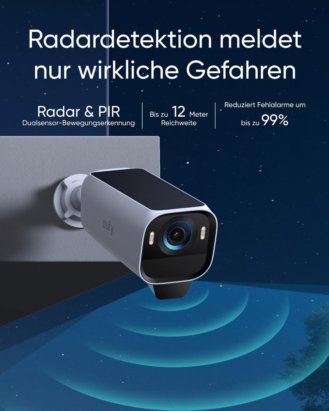 eufyCam S3 Pro 4-Kamera-Set, 4K Kabellose Solar-Überwachungskamera Aussen, MaxColor Nachtsicht, Fore