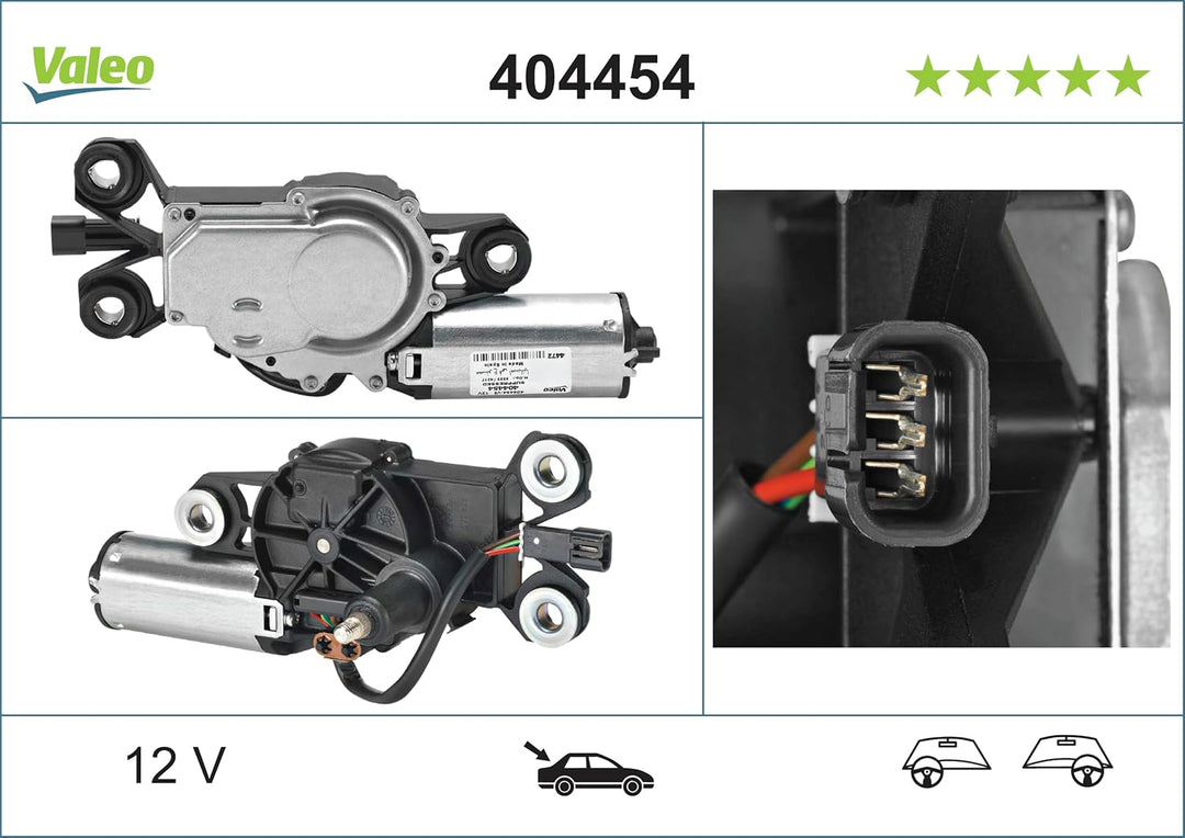 VALEO 404454 Wischermotor VALEO Heckwischermotor 404454 SMART SMART CITY COUPE MC01