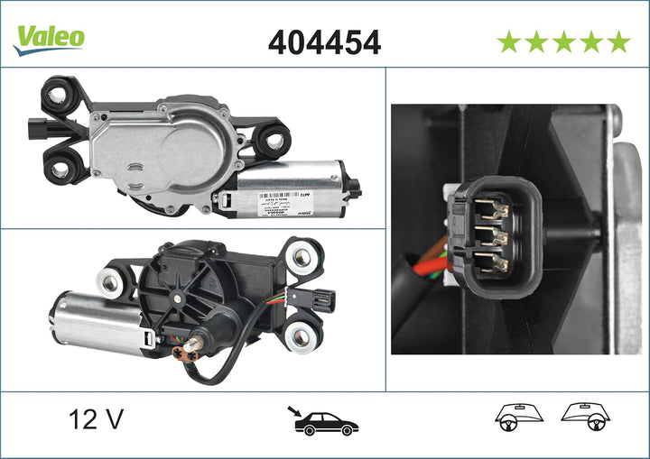 VALEO 404454 Wischermotor VALEO Heckwischermotor 404454 SMART SMART CITY COUPE MC01